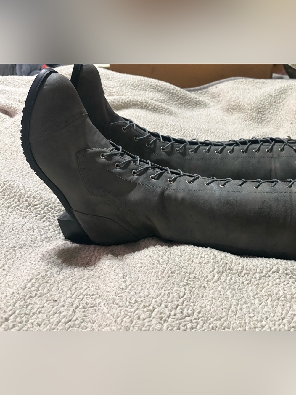 Gray Knee High Women’s Boots